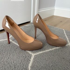 Christian Louboutin Nude Patent Leather Heels